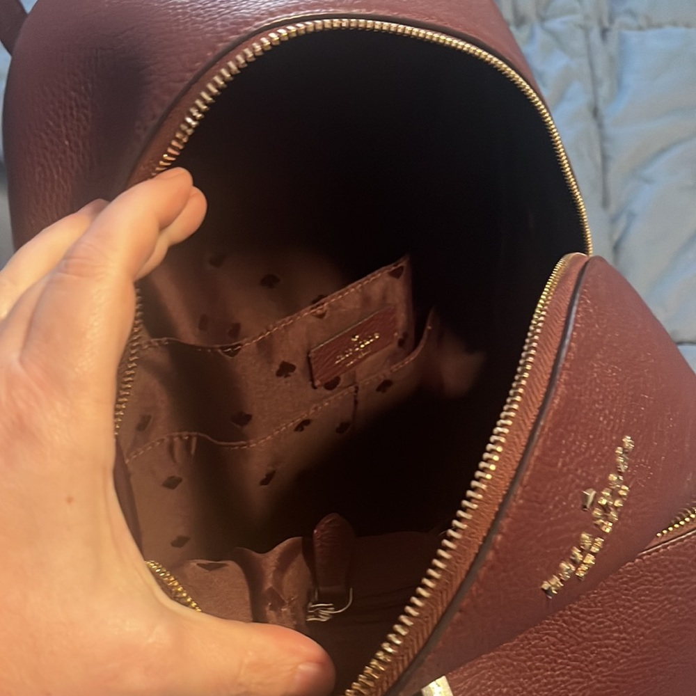 Kate Spade medium dome backpack in cherrywood. Good condition! - Picture 4 of 8